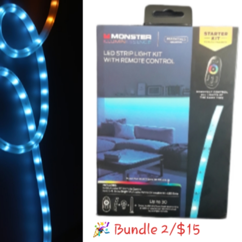 Monster Illuminessence LED Strip Light Kit with Remote Control - Mood Lighting